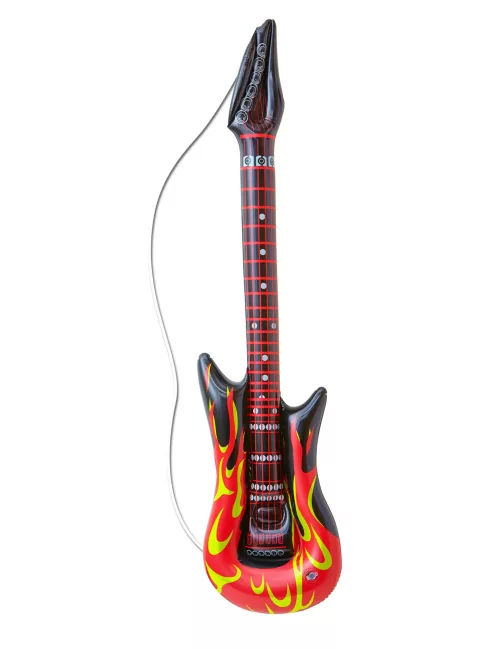 Photo du produit Guitare rock en flammes gonflable 105 cm