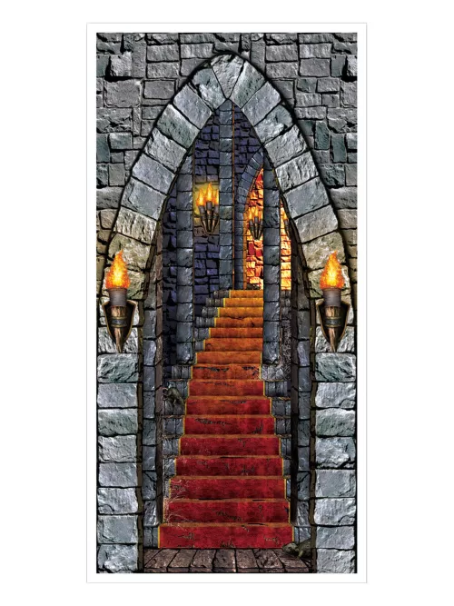 Photo du produit Décoration porte de château hanté 76 x 152 cm