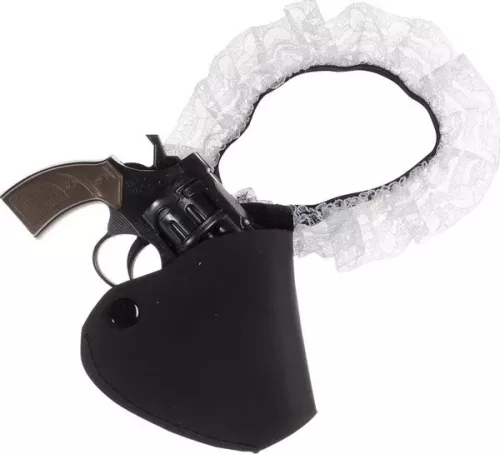 Photo du produit Jarretière porte revolver sexy femme en plastique