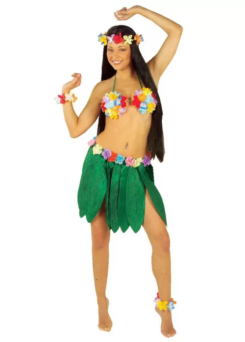 Photo du produit Jupe hawaïenne feuilles de bananier adulte