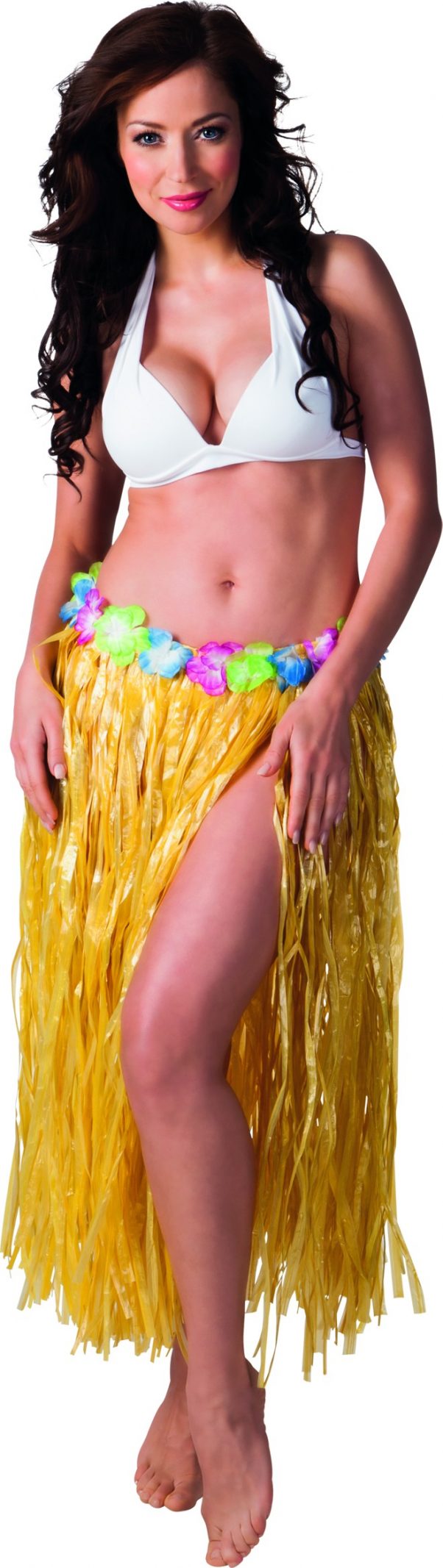Photo du produit Jupe hawaïenne longue jaune adulte