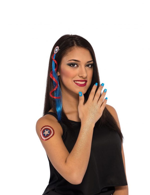 Photo du produit Kit accessoires et maquillage Captain America femme