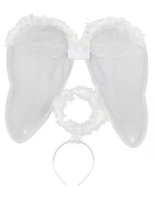 Photo du produit Kit ange avec ailes et auréole adulte
