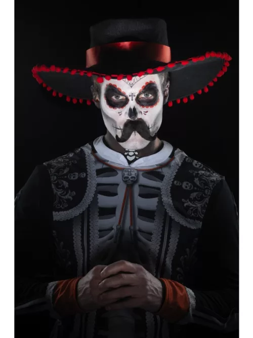 Photo du produit Kit maquillage sequelette mexicain adulte Dia de los muertos