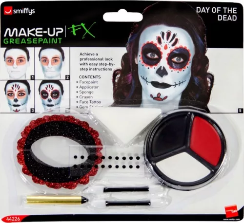 Photo du produit Kit maquillage squelette coloré adulte
