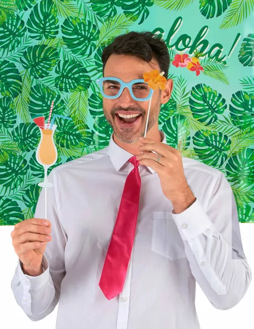 Photo du produit Kit photobooth Hawaï 10 pièces