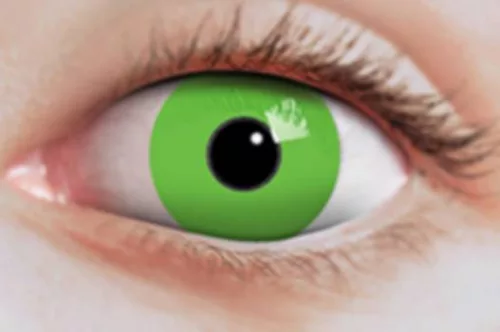 Photo du produit Lentilles de contact oeil vert fluo