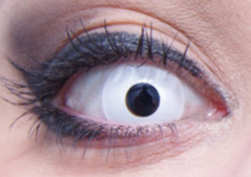 Photo du produit Lentilles fantaisie oeil blanc usage unique adulte