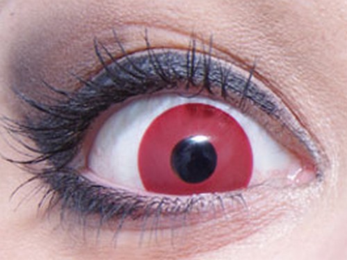 Photo du produit Lentilles fantaisie oeil rouge adulte