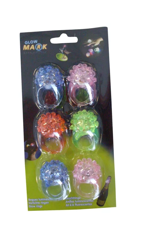 Photo du produit 6 Bagues lumineuses fille