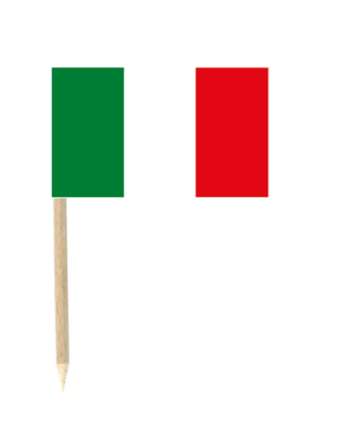 Photo du produit Lot de 50 drapeaux mini-piques Italie 3 x 5 cm
