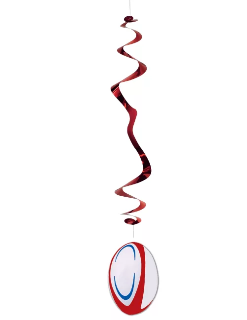 Photo du produit Lot de 6 suspensions en papier ignifugé Ballon de rugby 80 cm