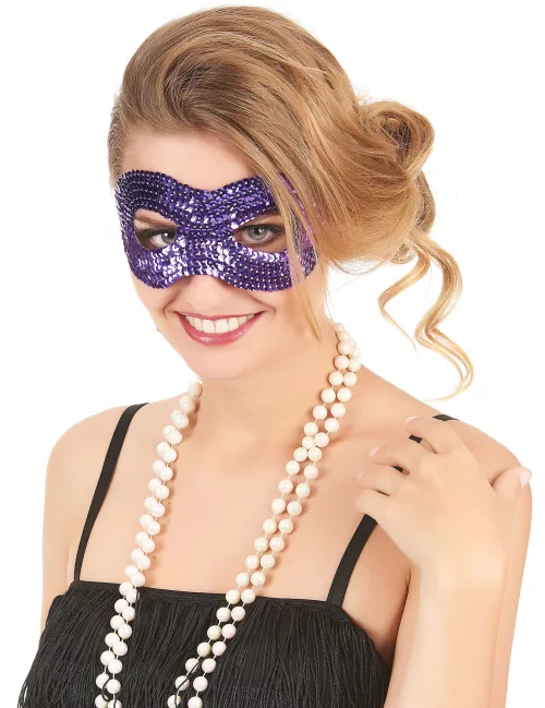 Photo du produit Loup avec sequins violet adulte