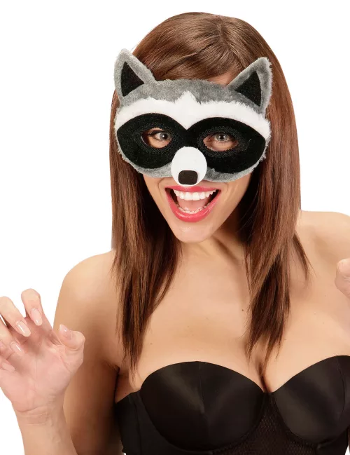 Photo du produit Loup peluche raton laveur adulte