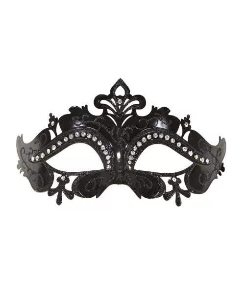 Photo du produit Loup vénitien strass noir adulte