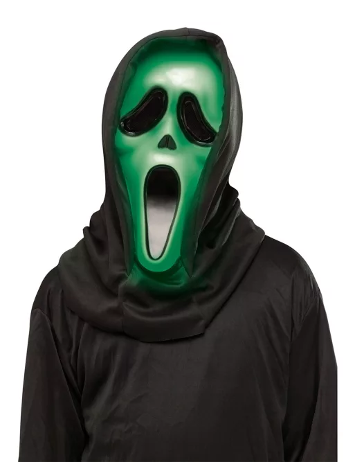 Photo du produit Masque Scream lumineux vert et noir