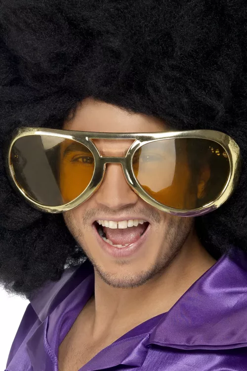 Photo du produit Lunettes géantes dorés adulte