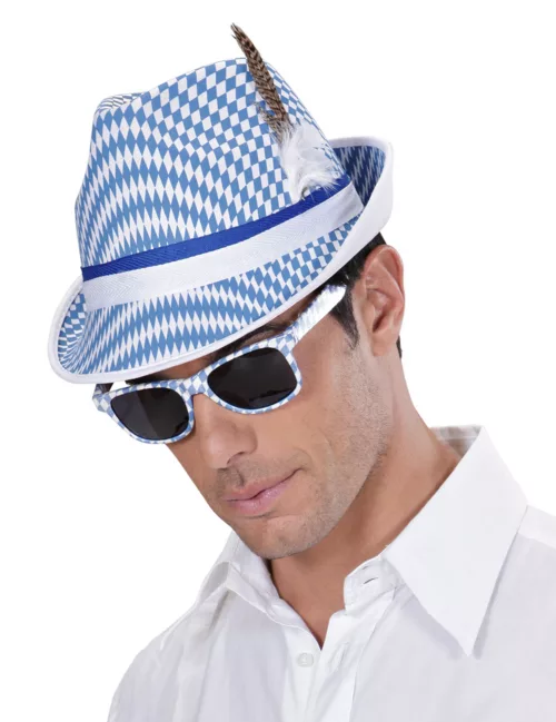 Photo du produit Lunettes blanche et bleue Fête de la bière adulte