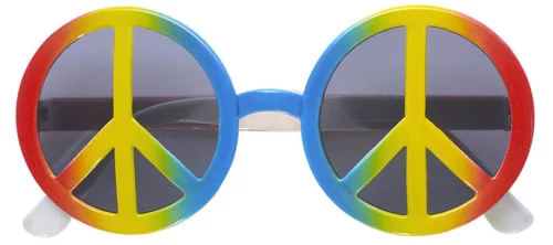 Photo du produit Lunettes hippie multicolore adulte