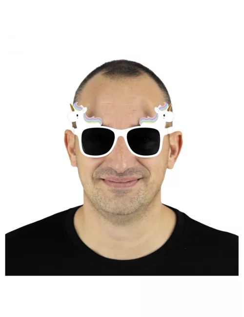 Photo du produit Lunettes licorne blanche adulte