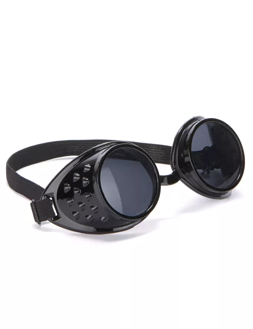 Photo du produit Lunettes noires de biker plastique adulte