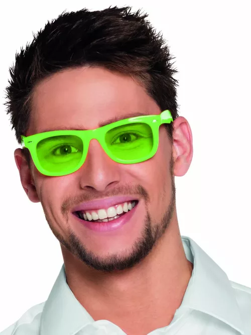 Photo du produit Lunettes vert fluo 80's adulte