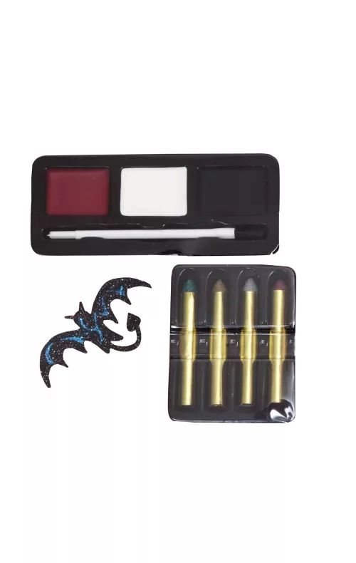 Photo du produit Maquillage à paillettes et tatoo Halloween