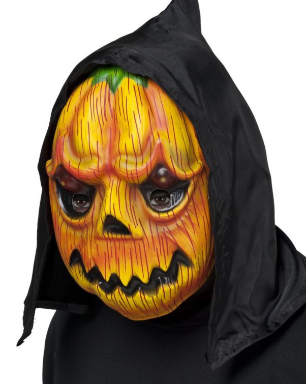 Photo du produit Masque citrouille avec capuche adulte Halloween