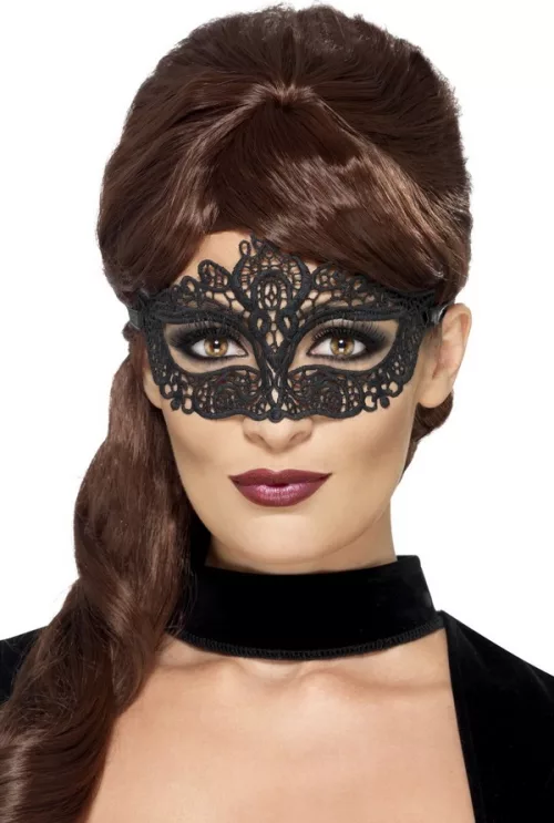 Photo du produit Masque dentellé noir femme