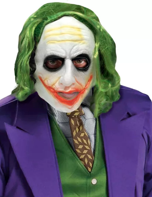 Photo du produit Masque Joker avec cheveux adulte