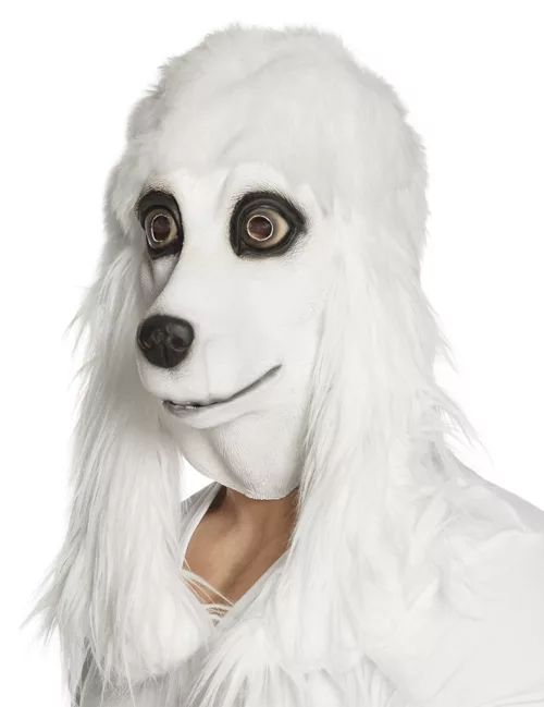 Photo du produit Masque latex caniche blanc adulte