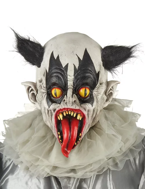 Photo du produit Masque latex clown noir et blanc adulte
