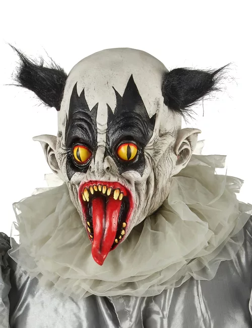 Photo du produit Masque latex clown noir et blanc adulte