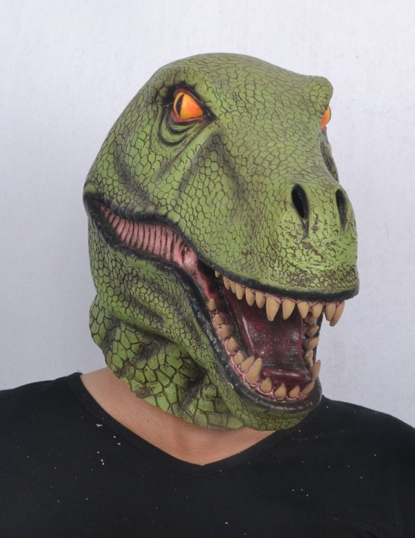 Photo du produit Masque latex dinosaure vert adulte