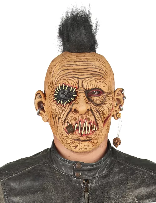 Photo du produit Masque latex punk à crête adulte
