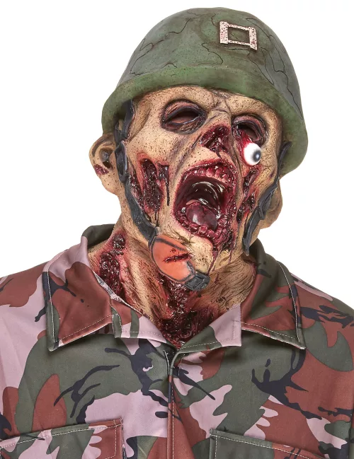 Photo du produit Masque latex soldat zombie adulte