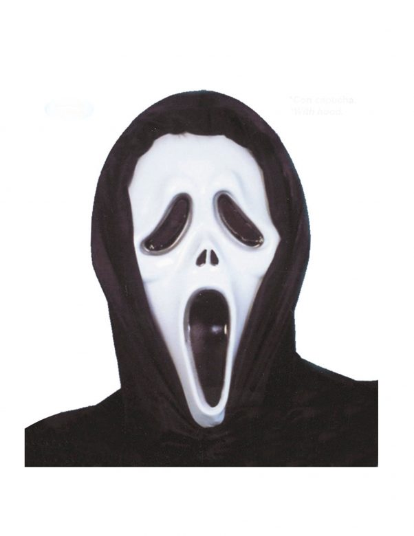 Photo du produit Masque noir et blanc en plastique tueur psycopathe adulte