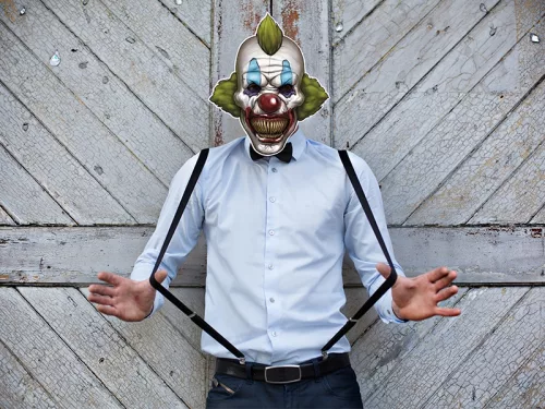 Photo du produit Masque papier clown halloween