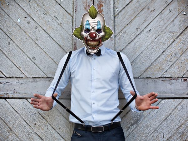 Photo du produit Masque papier clown halloween
