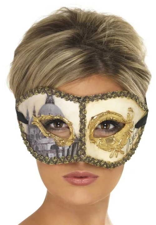 Photo du produit Loup vénitien doré adulte