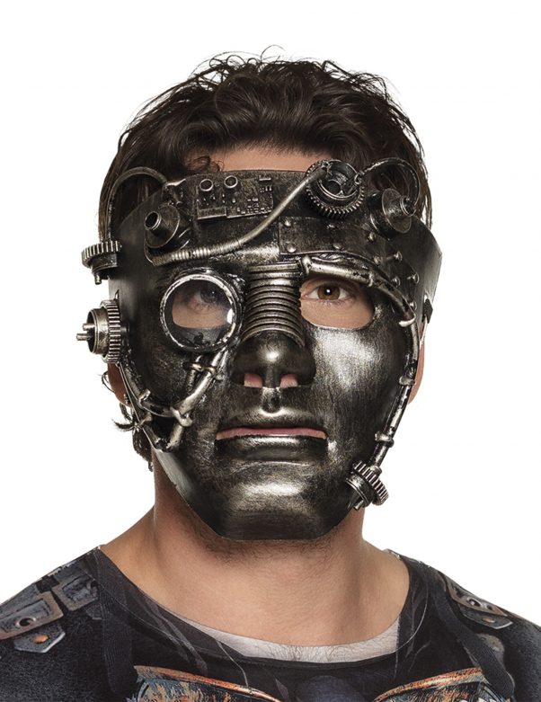Photo du produit Masque visage chromé Steampunk adulte