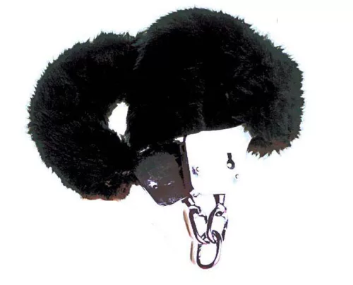 Photo du produit Menottes en fourrure noire adulte