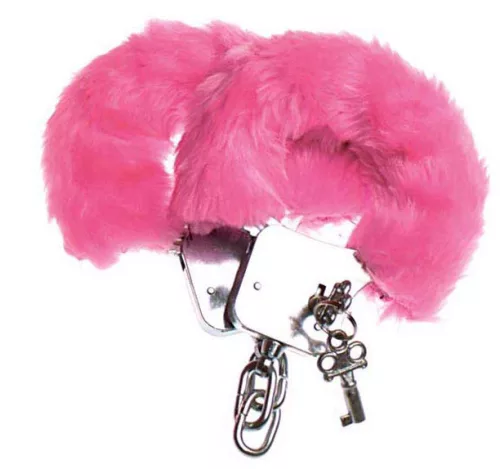 Photo du produit Menottes en fourrure rose adulte