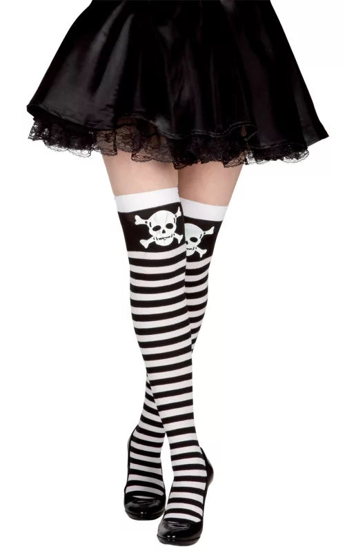 Photo du produit Bas rayés pirate noir et blanc