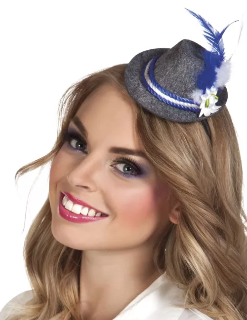 Photo du produit Mini chapeau bavarois à plume adulte