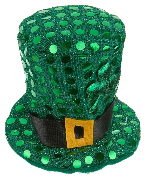 Photo du produit Mini chapeau haut de forme à sequins St Patrick adulte