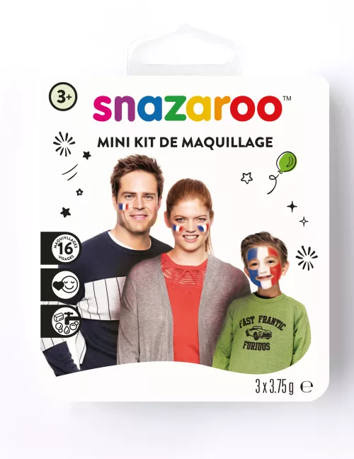 Photo du produit Mini Kit supporter France snazaroo 3 x 2 ml