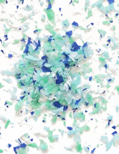 Photo du produit Mini sachet confettis papier ignifugé bleu 20 gr
