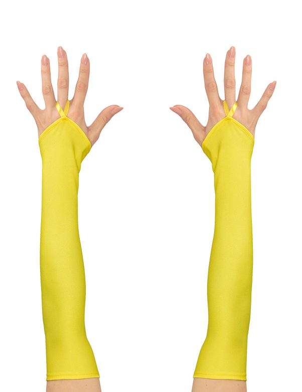 Photo du produit Mitaines longues jaunes fluo femme