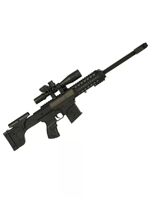 Photo du produit Mitraillette plastique noire sonore enfant